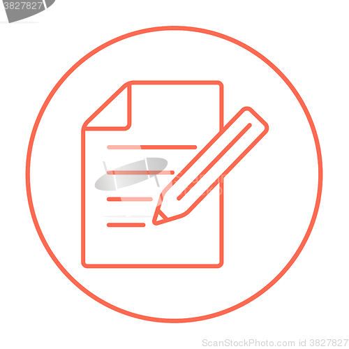 Image of Taking note line icon.