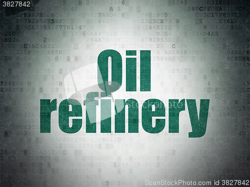 Image of Manufacuring concept: Oil Refinery on Digital Paper background