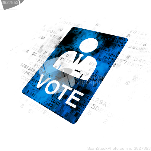 Image of Politics concept: Ballot on Digital background