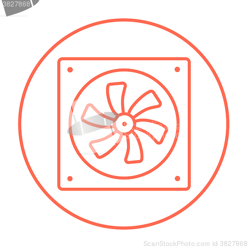 Image of Computer cooler line icon.