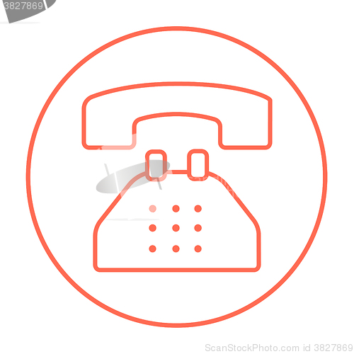 Image of Telephone line icon.