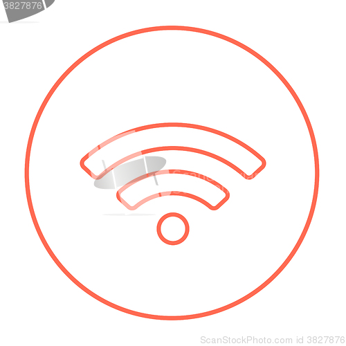 Image of Wifi sign line icon.