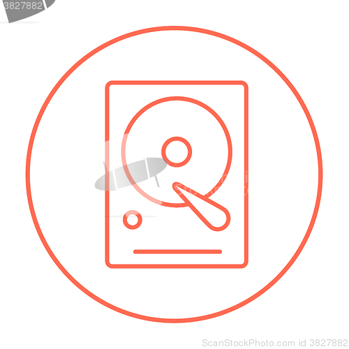 Image of Hard disk line icon.