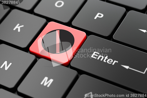 Image of Medicine concept: Pill on computer keyboard background