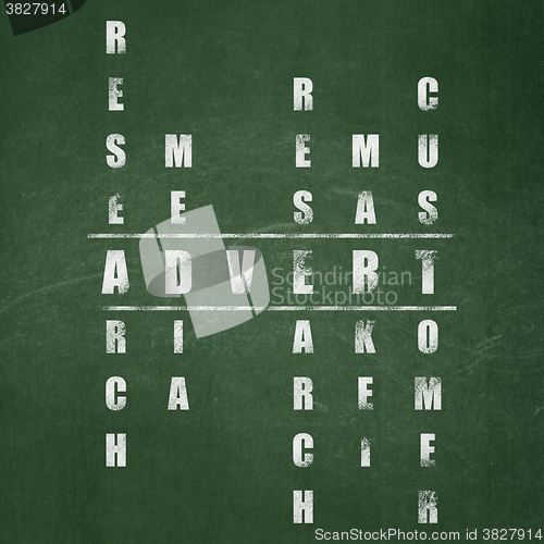 Image of Marketing concept: Advert in Crossword Puzzle