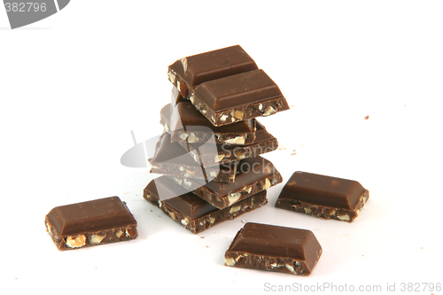 Image of pile of chocolate pieces
