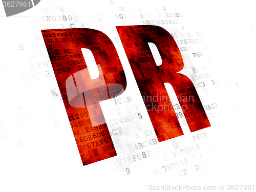 Image of Marketing concept: PR on Digital background
