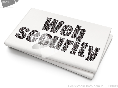 Image of Web design concept: Web Security on Blank Newspaper background