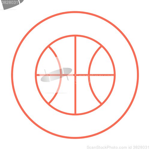 Image of Basketball ball line icon.