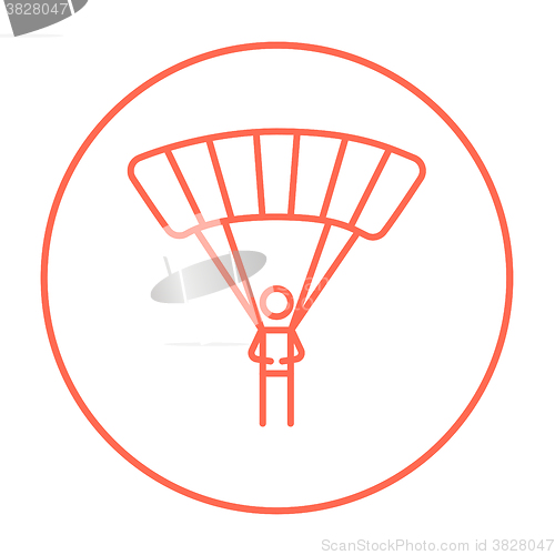 Image of Skydiving line icon.