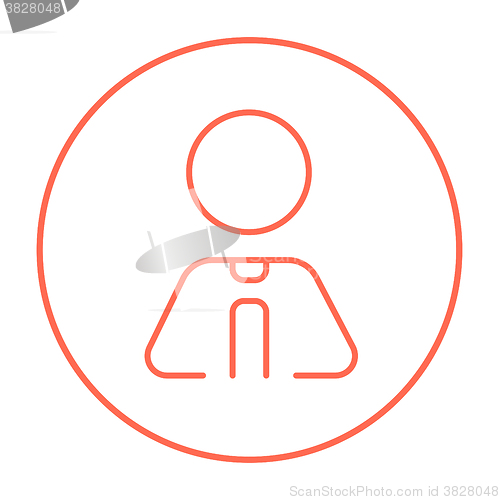 Image of Businessman line icon.