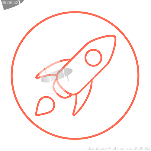 Image of Rocket line icon.