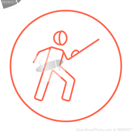 Image of Fencing line icon.