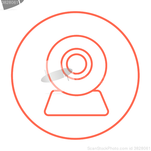 Image of Web camera line icon.