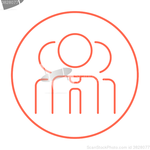 Image of Group of businessmen line icon.