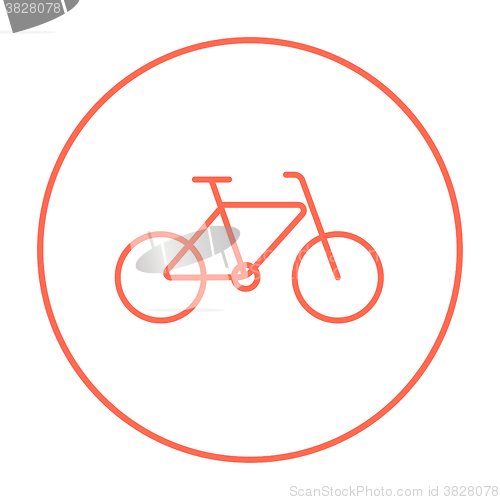 Image of Bicycle line icon.