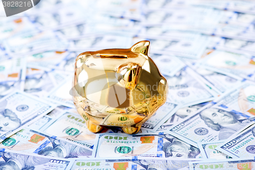 Image of Piggy bank and money