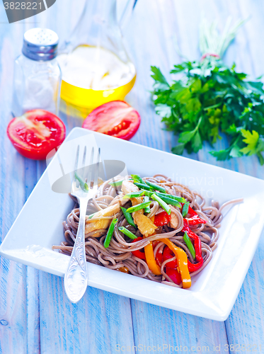 Image of soba with vegetables