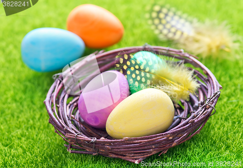 Image of decorative painted Easter eggs