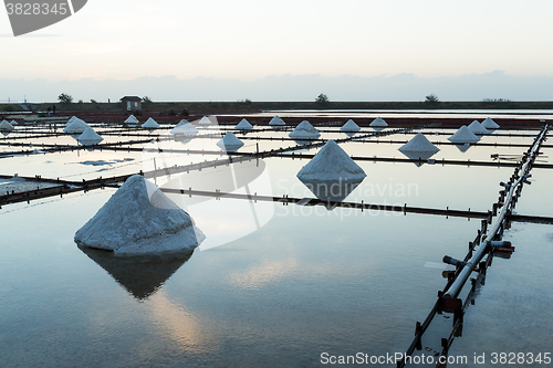 Image of Salt in sea salt farm
