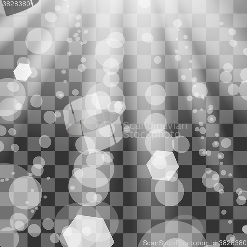 Image of Transparent Sun Light on Checkered Background