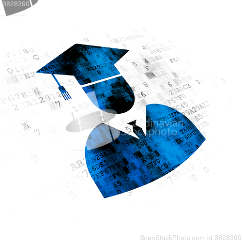 Image of Studying concept: Student on Digital background