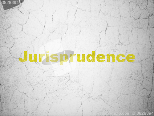 Image of Law concept: Jurisprudence on wall background