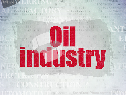 Image of Manufacuring concept: Oil Industry on Digital Paper background