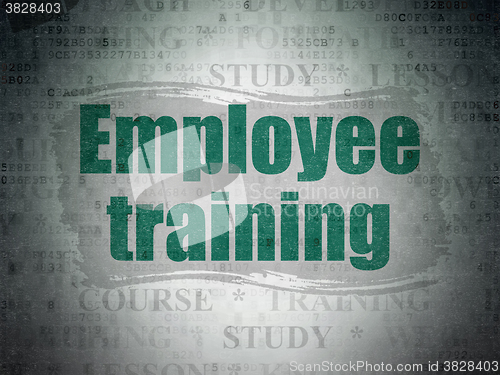 Image of Learning concept: Employee Training on Digital Paper background