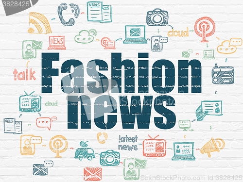 Image of News concept: Fashion News on wall background