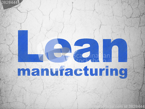 Image of Manufacuring concept: Lean Manufacturing on wall background