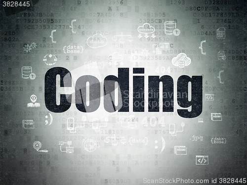 Image of Software concept: Coding on Digital Paper background