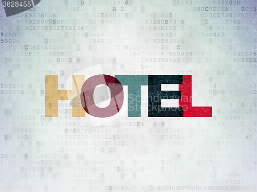 Image of Vacation concept: Hotel on Digital Paper background