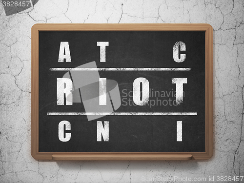 Image of Political concept: Riot in Crossword Puzzle