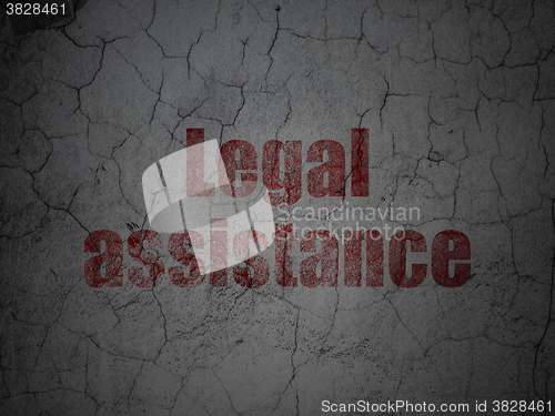Image of Law concept: Legal Assistance on grunge wall background