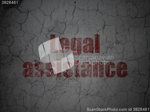 Image of Law concept: Legal Assistance on grunge wall background
