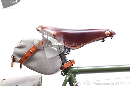 Image of Stylish vintage bicycle saddle