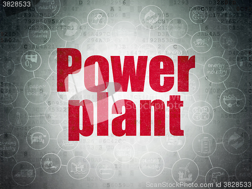 Image of Industry concept: Power Plant on Digital Paper background