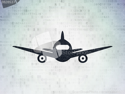Image of Tourism concept: Aircraft on Digital Paper background