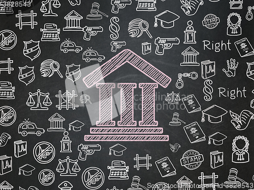 Image of Law concept: Courthouse on School Board background