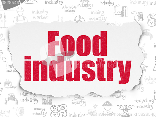 Image of Industry concept: Food Industry on Torn Paper background