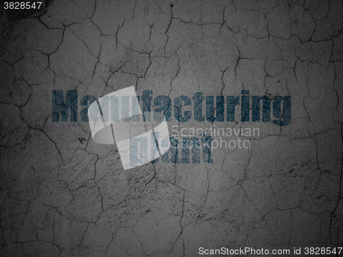 Image of Industry concept: Manufacturing Plant on grunge wall background