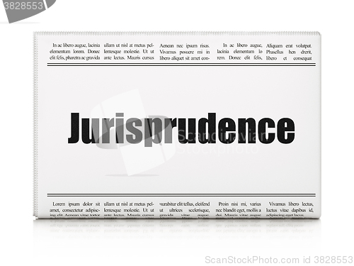 Image of Law concept: newspaper headline Jurisprudence