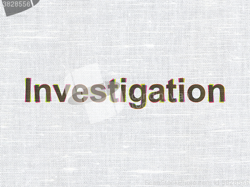 Image of Science concept: Investigation on fabric texture background