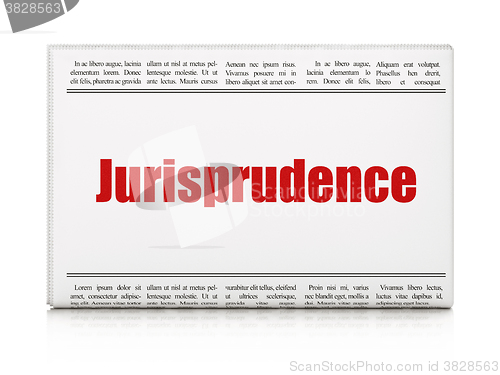 Image of Law concept: newspaper headline Jurisprudence