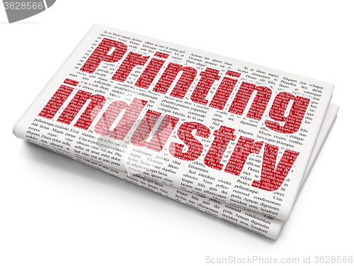 Image of Industry concept: Printing Industry on Newspaper background