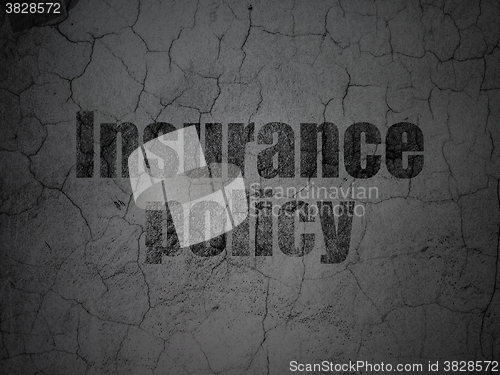 Image of Insurance concept: Insurance Policy on grunge wall background