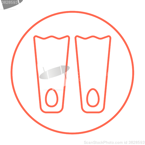 Image of Flippers line icon.