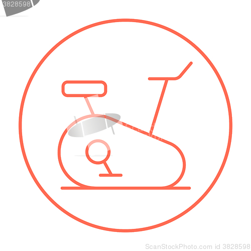 Image of Exercise bike line icon.