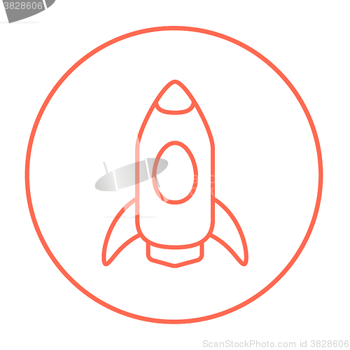 Image of Rocket line icon.